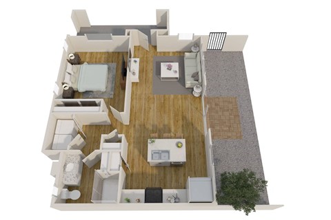1 Bedroom 1 Bath floorplan at Pillar at Fountain Hills in AZ
